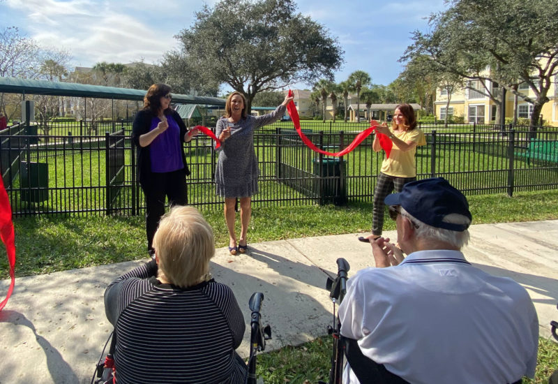 Parkland Retirement Senior Center Opens New Dog Park for Residents 7