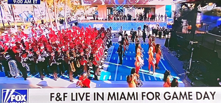 Marjory Stoneman Douglas Marching Band Performs on Fox and Friends Prior to the Super Bowl