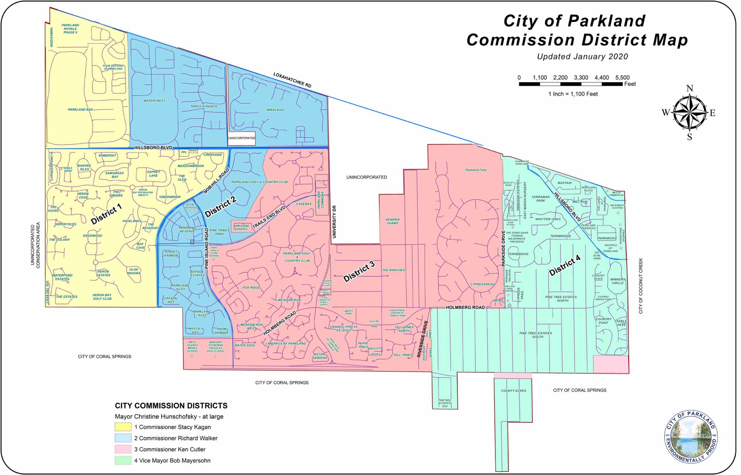 Parkland commission map 2020 