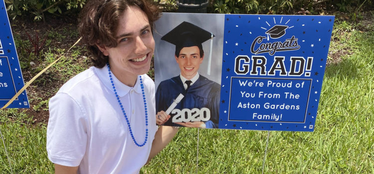 Aston Gardens Surprises High School Graduates with a Party and Parade