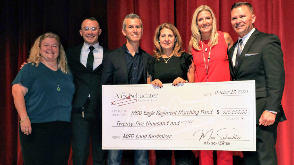 Alex Schachter Scholarship Fund Donates $25,000 to the Marjory Stoneman Douglas High School Eagle Regiment Marching Band 