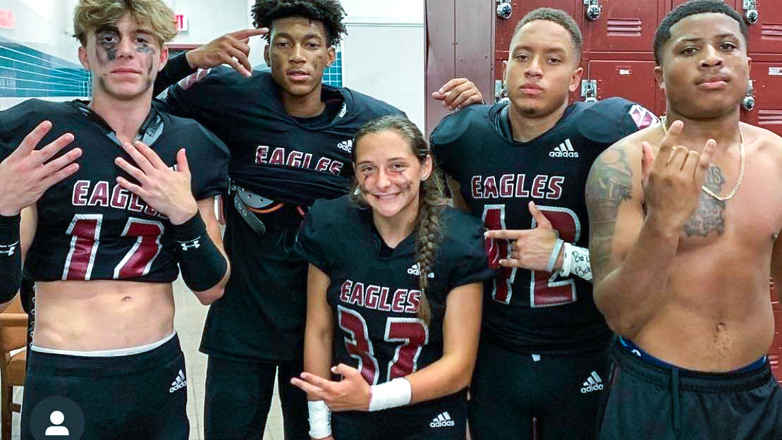 Kelly Ferber Records First Points for Marjory Stoneman Douglas Football