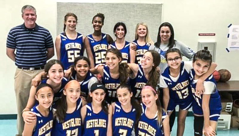 Westglades Middle School girls basketball. {Courtesy}