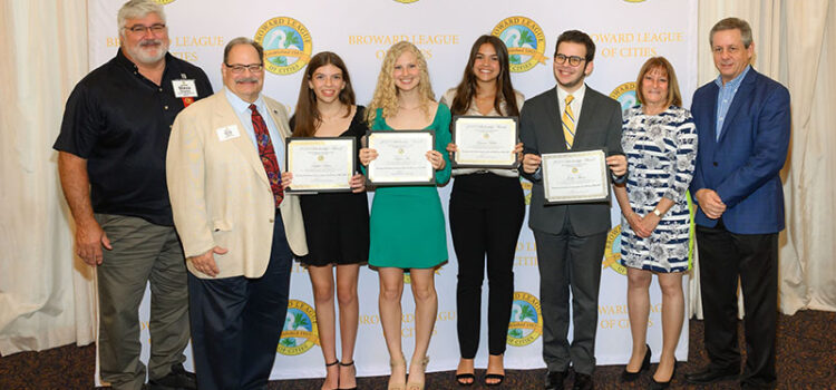 Broward League of Cities Awards 4 High School Students Scholarships for Municipal Government Studies