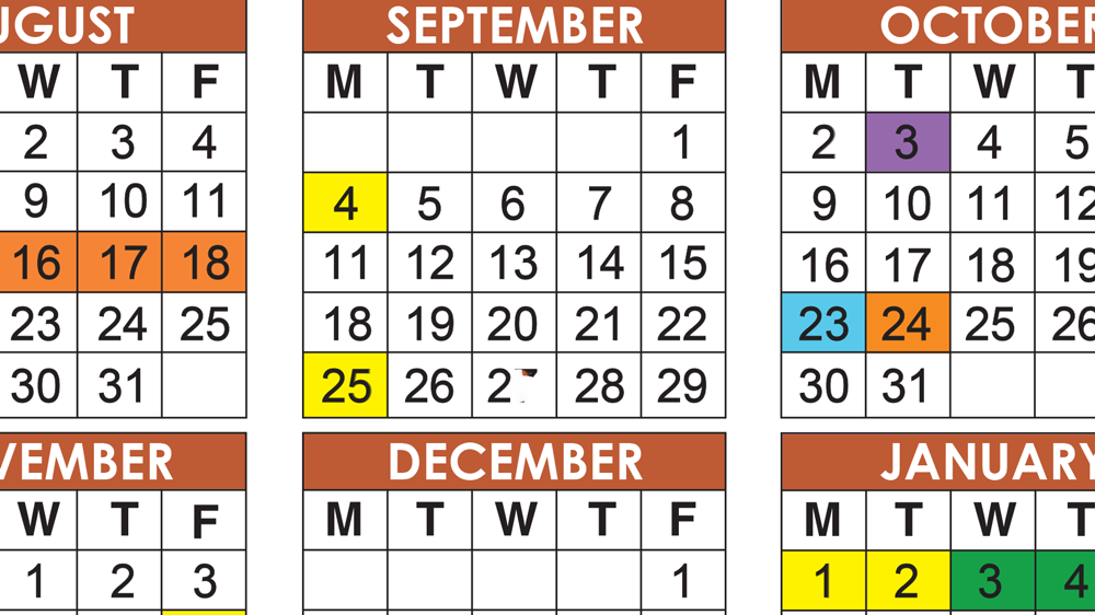 Official 20232024 Broward County Public Schools Color Calendar