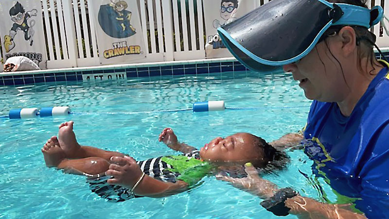 Superhero Swim Academy offers lessons for babies. {courtesy}