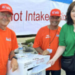 State Rep Christine Hunschofsky and poll deputies during early voting. {courtesy}