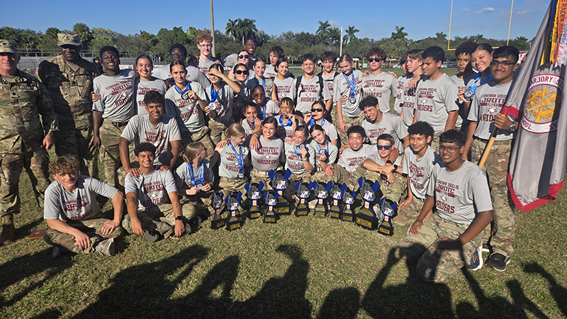 Marjory Stoneman Douglas Eagles Battalion Females Win First Place Overall at Districts 6