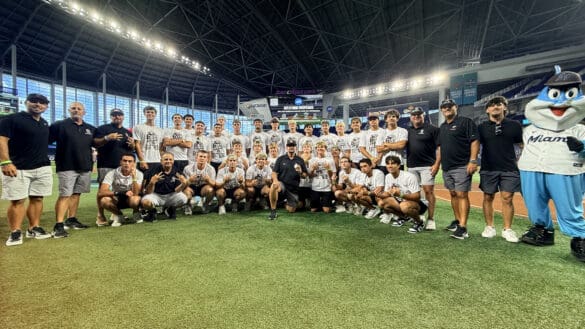 Six-Time State Champions Marjory Stoneman Douglas Honored Prior to Miami Marlins Game 25